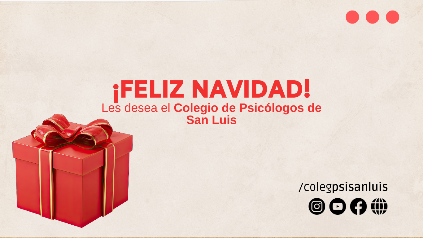 El Colegio de Psicólogos de San Luis les desea una feliz navidad????