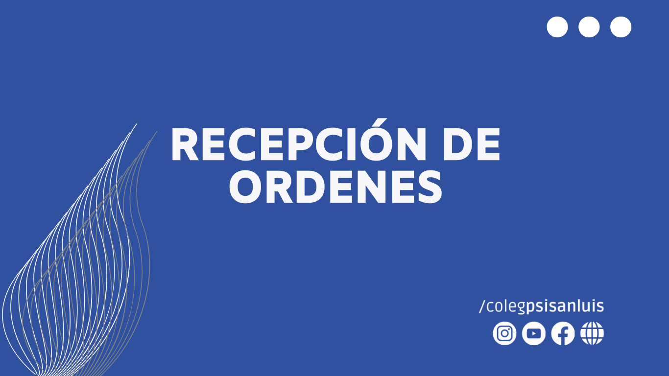 Recepción de Órdenes – Enero