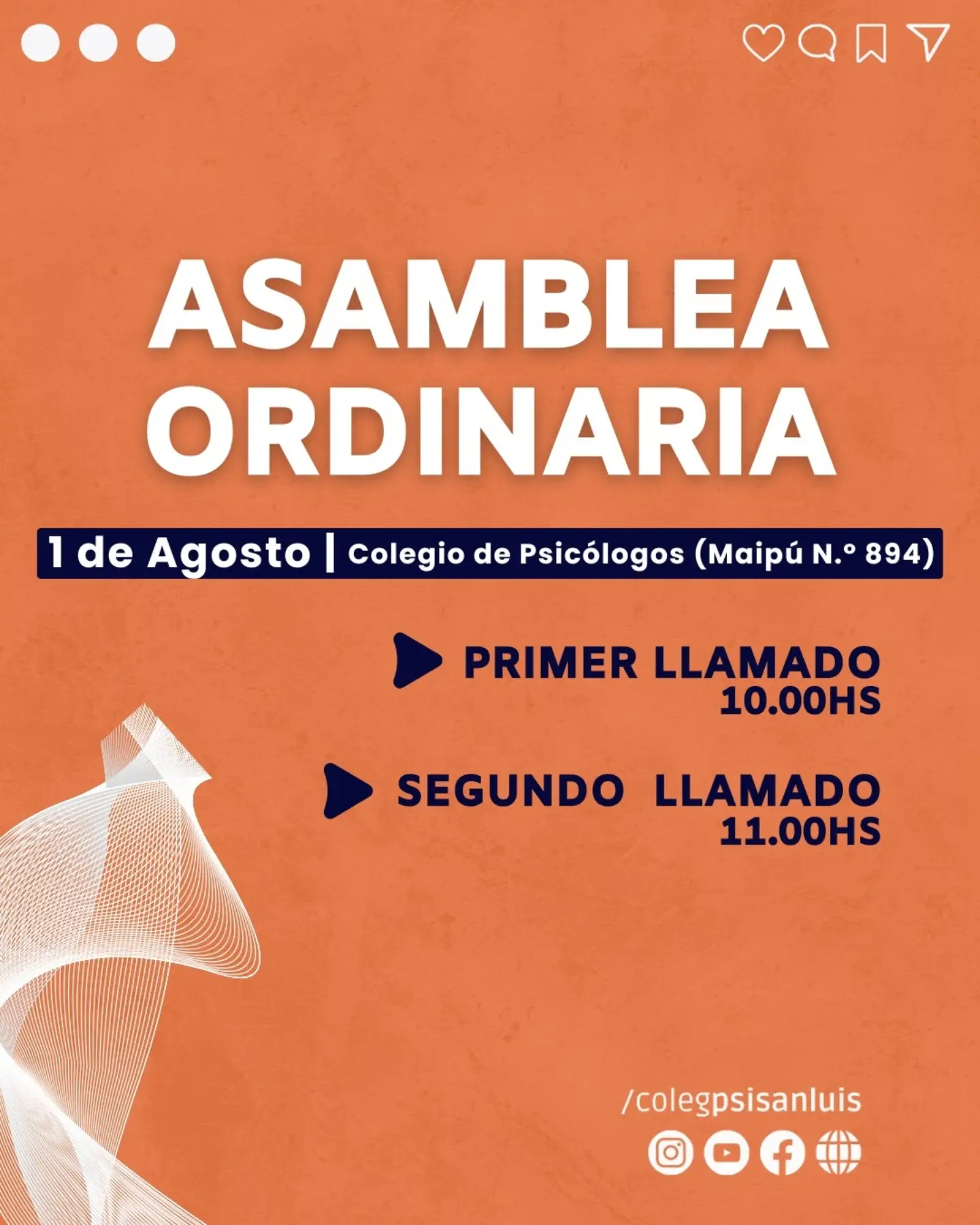 CONVOCATORIA A ASAMBLEA ORDINARIA